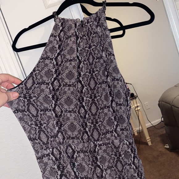 WHBM Snakeskin halter jumpsuit NWOT! So flattering! - Picture 5 of 8